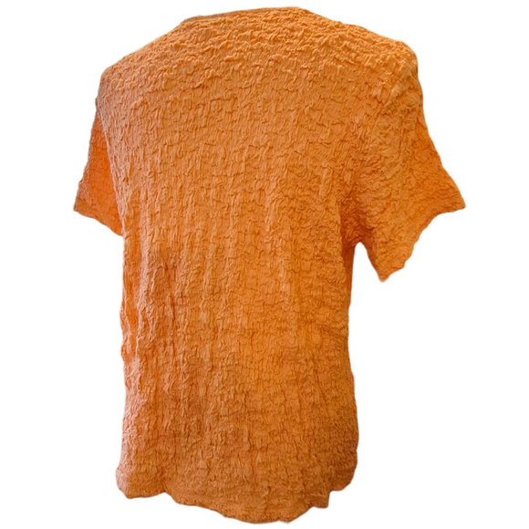 Linden Hill Orange Linen Jacket and Shirt Set Flower Pin Woman's Size XL DH726 - Picture 5 of 8